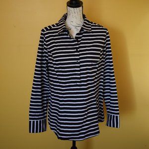 2/$30 Lane Bryant striped half button Tunic 14/16